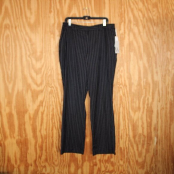NWT Worthington Curvy Straight Leg Pinstripe Pants - Size 16 - Picture 2 of 6
